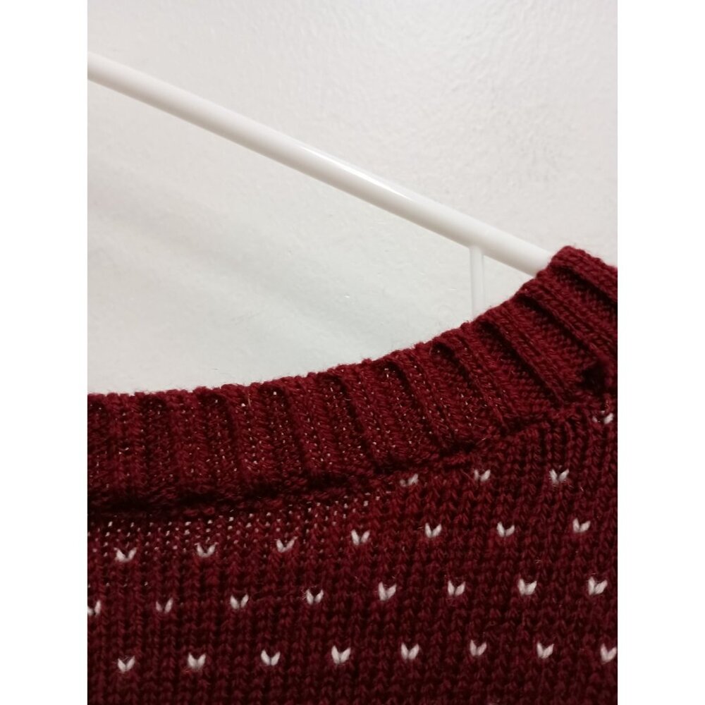 POL Womens Christmas Sweater‎ Size Large Red White Fair Isle Nordic Pullover - Picture 8 of 11